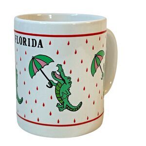 Vintage Florida Alligator Gators with Umbrellas Coffee Mug‎